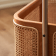 Solidwood Quartz Cherry Clothes Rack with Castors & Basket