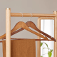 Solidwood Calamo Clothes Rack with Mirror & Drawer Unit, Natural