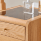 Solidwood Calamo Clothes Rack with Mirror & Drawer Unit, Natural
