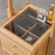 Solidwood Calamo Clothes Rack with Mirror & Drawer Unit, Natural