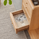 Solidwood Calamo Clothes Rack with Mirror & Drawer Unit, Natural