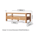 Solidwood Norway Coffee Table, 105x53cm
