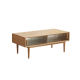 Solidwood Fuji Coffee Table with Glass Doors, 0.9m