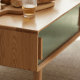 Solidwood Fuji Coffee Table with Glass Doors, 0.9m