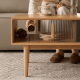 Solidwood Fuji Coffee Table with Glass Doors, 0.9m
