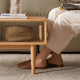 Solidwood Fuji Coffee Table with Glass Doors, 0.9m