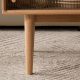 Solidwood Fuji Coffee Table with Glass Doors, 0.9m