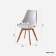 Solidwood Radiant Dining Chairs, Natural & Grey, Set of 2