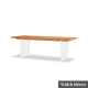 Solidwood Elvoraa Cherry Dining Table with Acrylic Legs, 1.8m