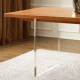 Solidwood Elvoraa Cherry Dining Table with Acrylic Legs, 1.8m
