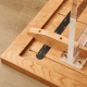 Solidwood Elvoraa Cherry Dining Table with Acrylic Legs, 1.8m