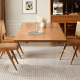 Solidwood Elvoraa Cherry Dining Table with Acrylic Legs, 1.8m