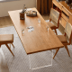 Solidwood Elvoraa Cherry Dining Table with Acrylic Legs, 1.8m