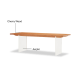 Solidwood Elvoraa Cherry Dining Table with Acrylic Legs, 1.8m