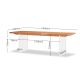 Solidwood Elvoraa Cherry Dining Table with Acrylic Legs, 1.8m