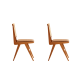 Solidwood Calamo Cherry Dining Chairs with Rattan Back, Set of 2