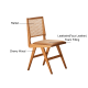Solidwood Calamo Cherry Dining Chairs with Rattan Back, Set of 2
