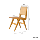 Solidwood Calamo Cherry Dining Chairs with Rattan Back, Set of 2