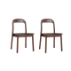 Solidwood Kano Curved-Back Dining Chairs, Set of 2