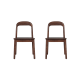 Solidwood Kano Curved-Back Dining Chairs, Set of 2