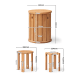Solidwood Jinova 4-in-1 Stools