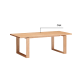Solidwood Hemura Dining Table with Trestle Base, 2m