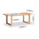 Solidwood Hemura Dining Table with Trestle Base, 2m