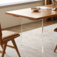 Solidwood Elvoraa Cherry Dining Table with Acrylic Legs, 2m