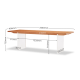 Solidwood Elvoraa Cherry Dining Table with Acrylic Legs, 2m