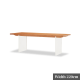 Solidwood Elvoraa Cherry Dining Table with Acrylic Legs, 2.2m