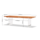 Solidwood Elvoraa Cherry Dining Table with Acrylic Legs, 2.2m