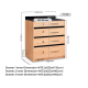 Solidwood Hemura Sideboard with 4 Drawers