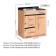 Solidwood Hemura Sideboard with Drawers & Cabinet