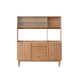 Solidwood Santa Rosa Sideboard with Sintered Stone Top & Hutch, 150x42x172cm, Natural