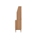 Solidwood Santa Rosa Sideboard with Sintered Stone Top & Hutch, 150x42x172cm, Natural