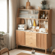 Solidwood Santa Rosa Sideboard with Sintered Stone Top & Hutch, 150x42x172cm, Natural