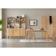 Solidwood Santa Rosa Sideboard with Sintered Stone Top & Hutch, 150x42x172cm, Natural