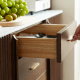 Solidwood Santa Rosa Sideboard with Sintered Stone Top, 150x42x81cm, Walnut