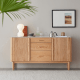 Solidwood Santa Rosa Sideboard with Sintered Stone Top, 150x42x81cm, Natural