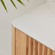 Solidwood Santa Rosa Sideboard with Sintered Stone Top, 150x42x81cm, Natural