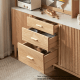 Solidwood Santa Rosa Sideboard with Sintered Stone Top, 150x42x81cm, Natural
