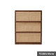 Solidwood Calamo Rattan Shoe Cabinet 88cm, Walnut