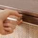 Solidwood Calamo Rattan Shoe Cabinet 88cm, Walnut