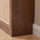 Solidwood Calamo Rattan Shoe Cabinet 88cm, Walnut