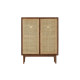 Solidwood Bailey Shoe Cabinet, 80x35cm, Walnut