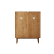 Solidwood Bailey Shoe Cabinet, 80x35cm, Walnut