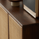 Solidwood Bailey Shoe Cabinet, 80x35cm, Walnut
