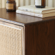 Solidwood Bailey Shoe Cabinet, 80x35cm, Walnut
