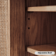 Solidwood Bailey Shoe Cabinet, 80x35cm, Walnut