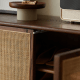 Solidwood Bailey Shoe Cabinet, 80x35cm, Walnut